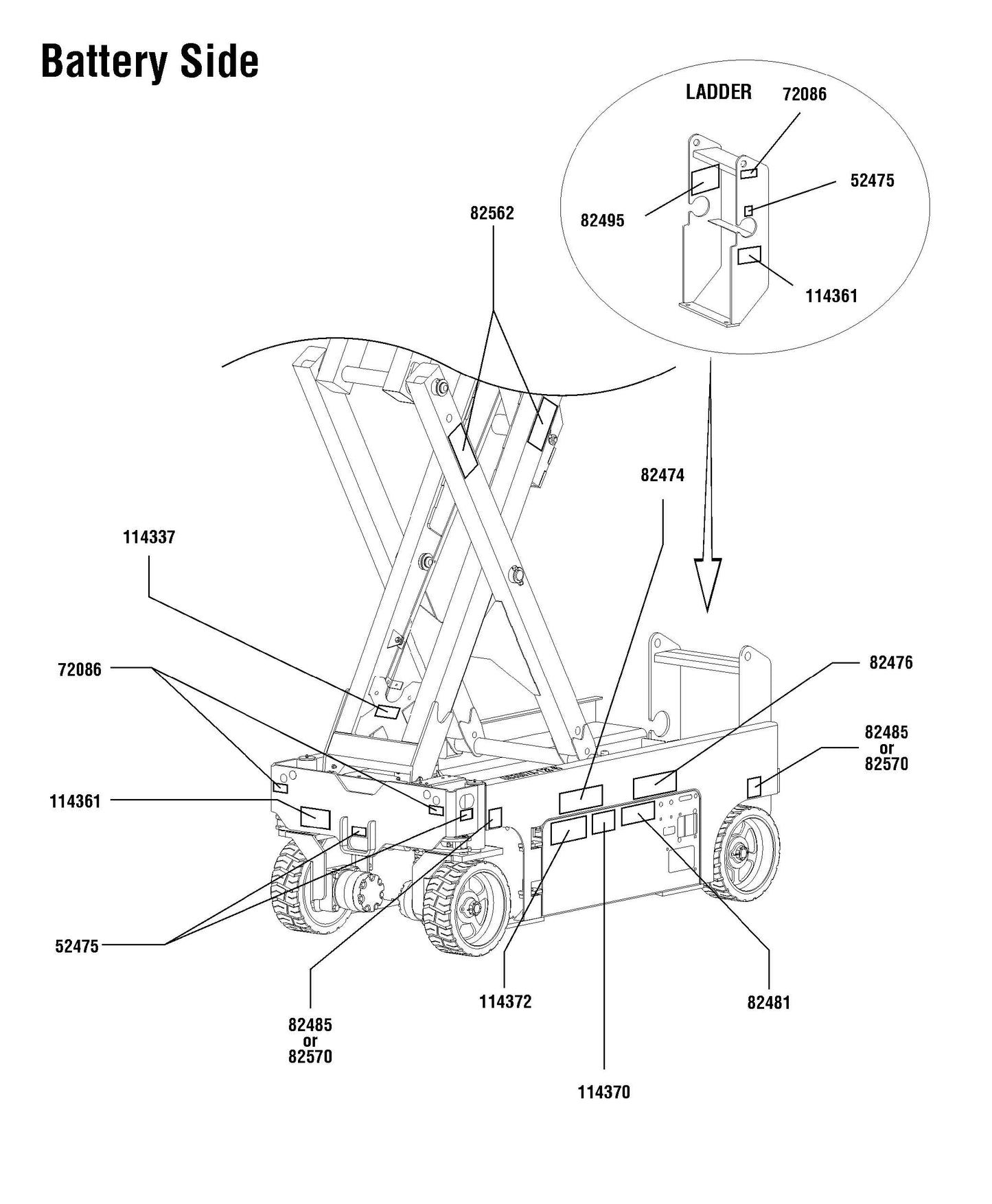 Genie GS3246 Smartlink Safety Decal Kit. 2010 onwards. - Safety Decals Ltd