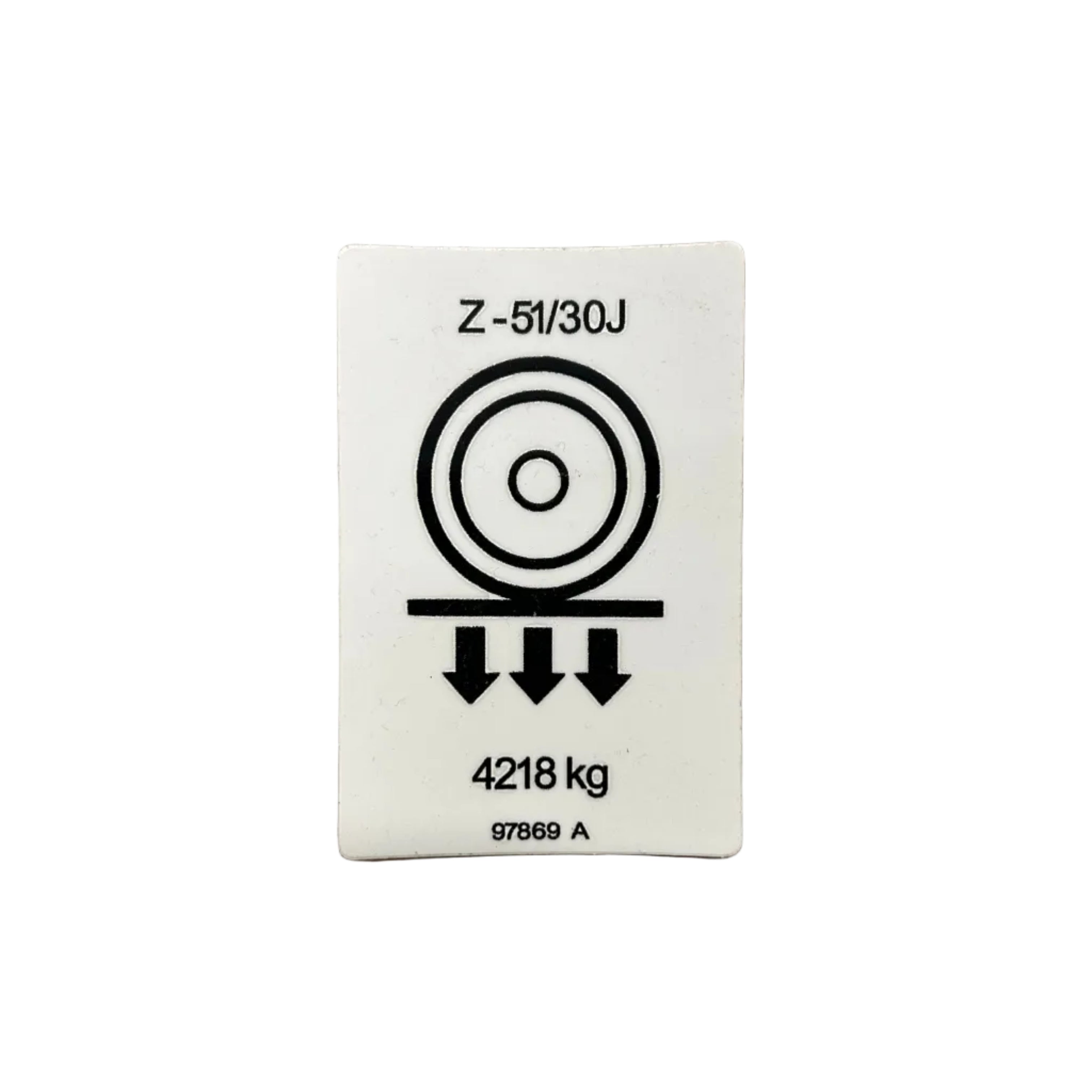 Genie Single Decal, Wheel Load decal, P/N 97869