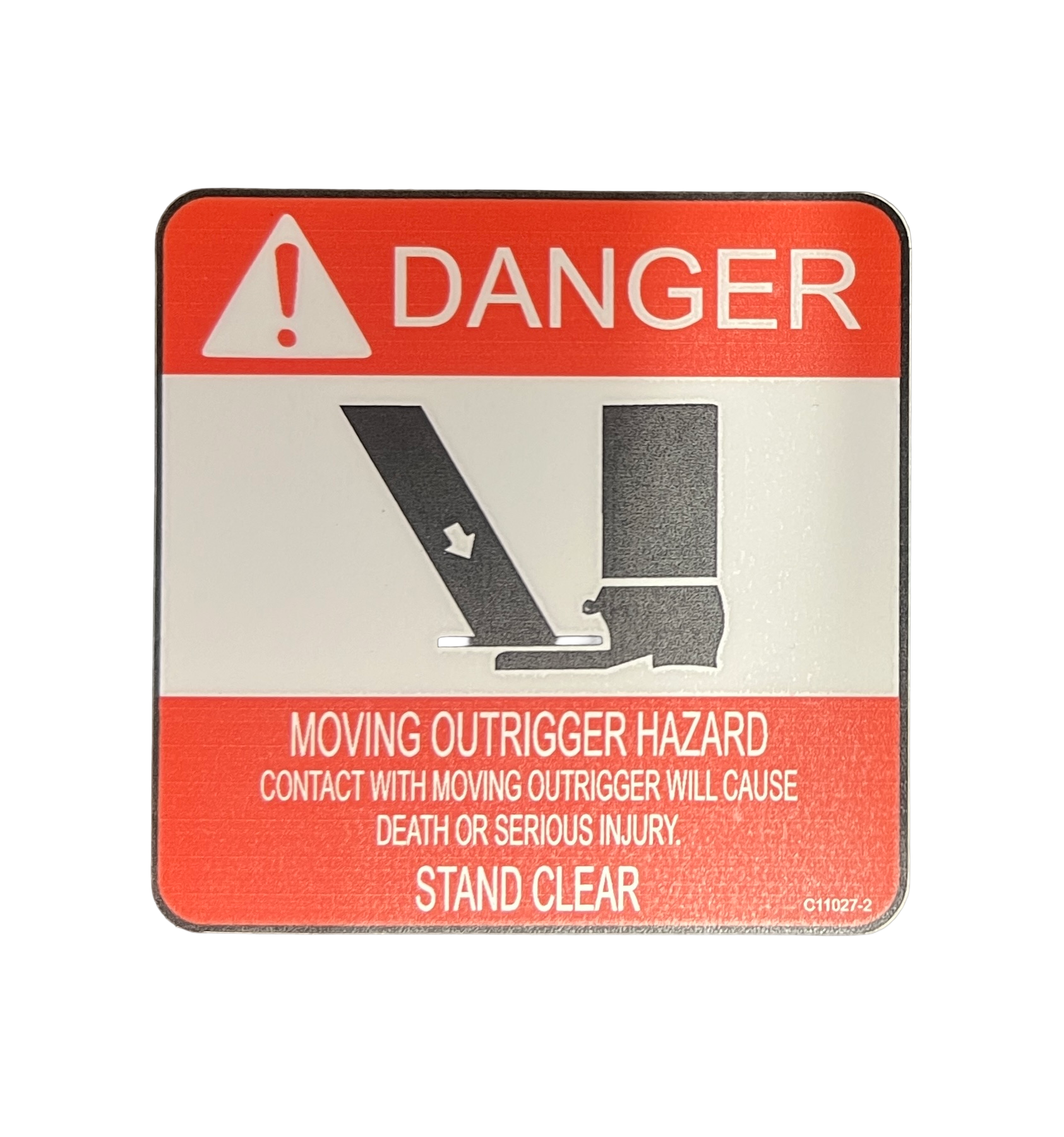 Palfinger Single Decal, Danger moving Outrigger Hazzard P/N C11027-2