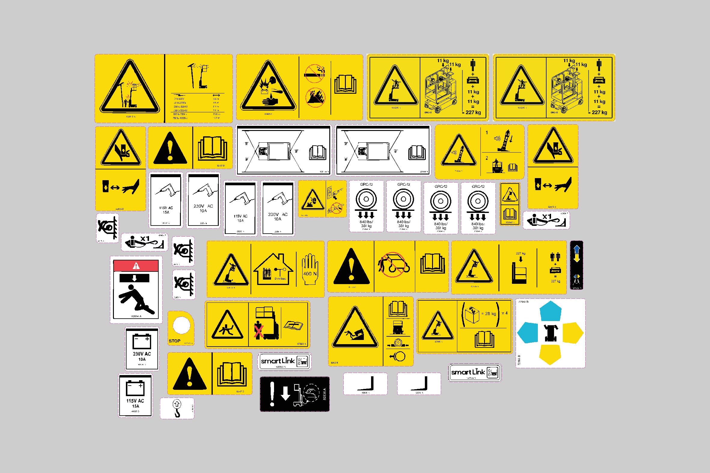 Genie GRC12 Safety Decal Kit (to SN GRCP-59999