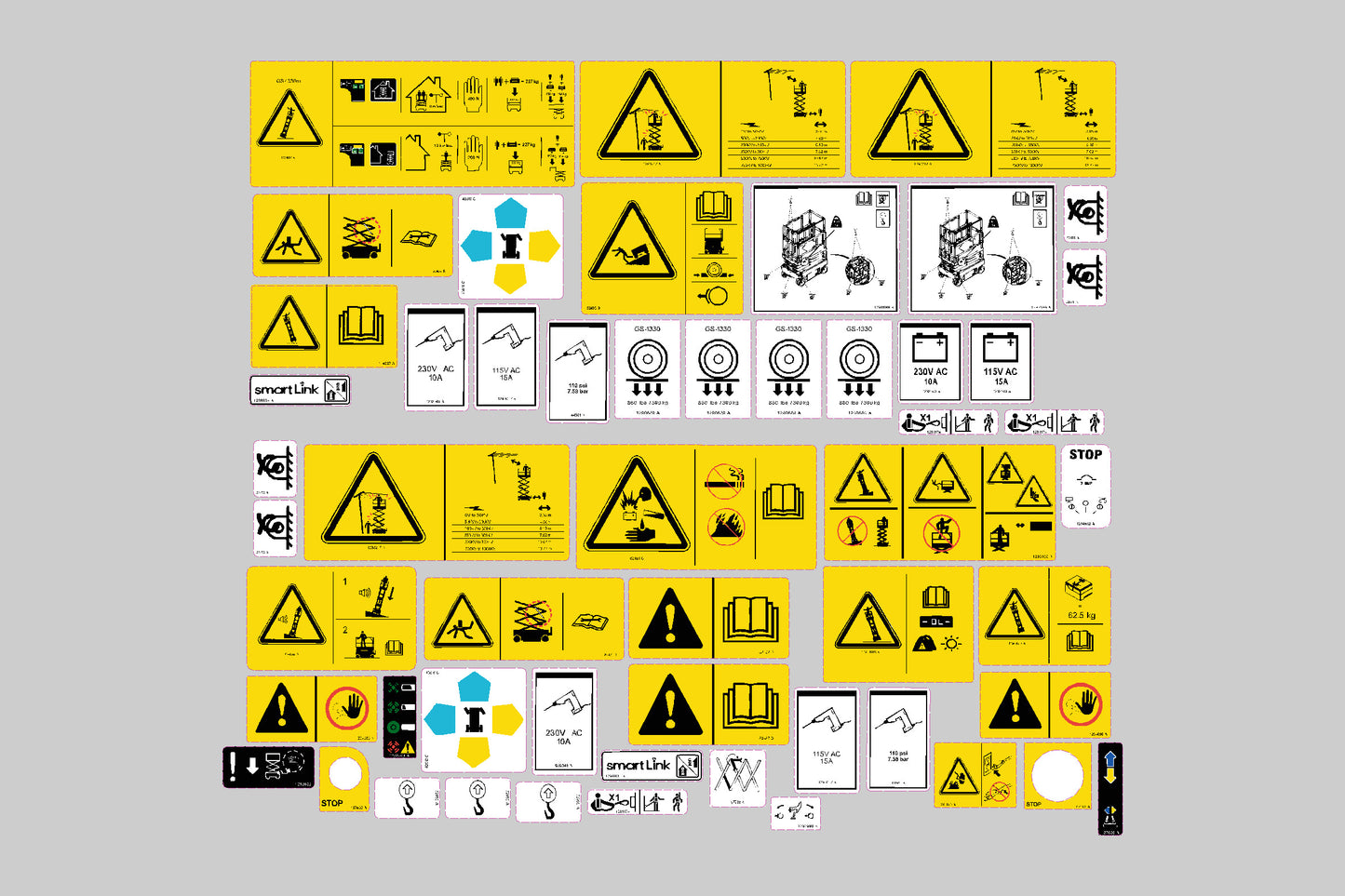 Genie GS1330M Safety Decal Kit
