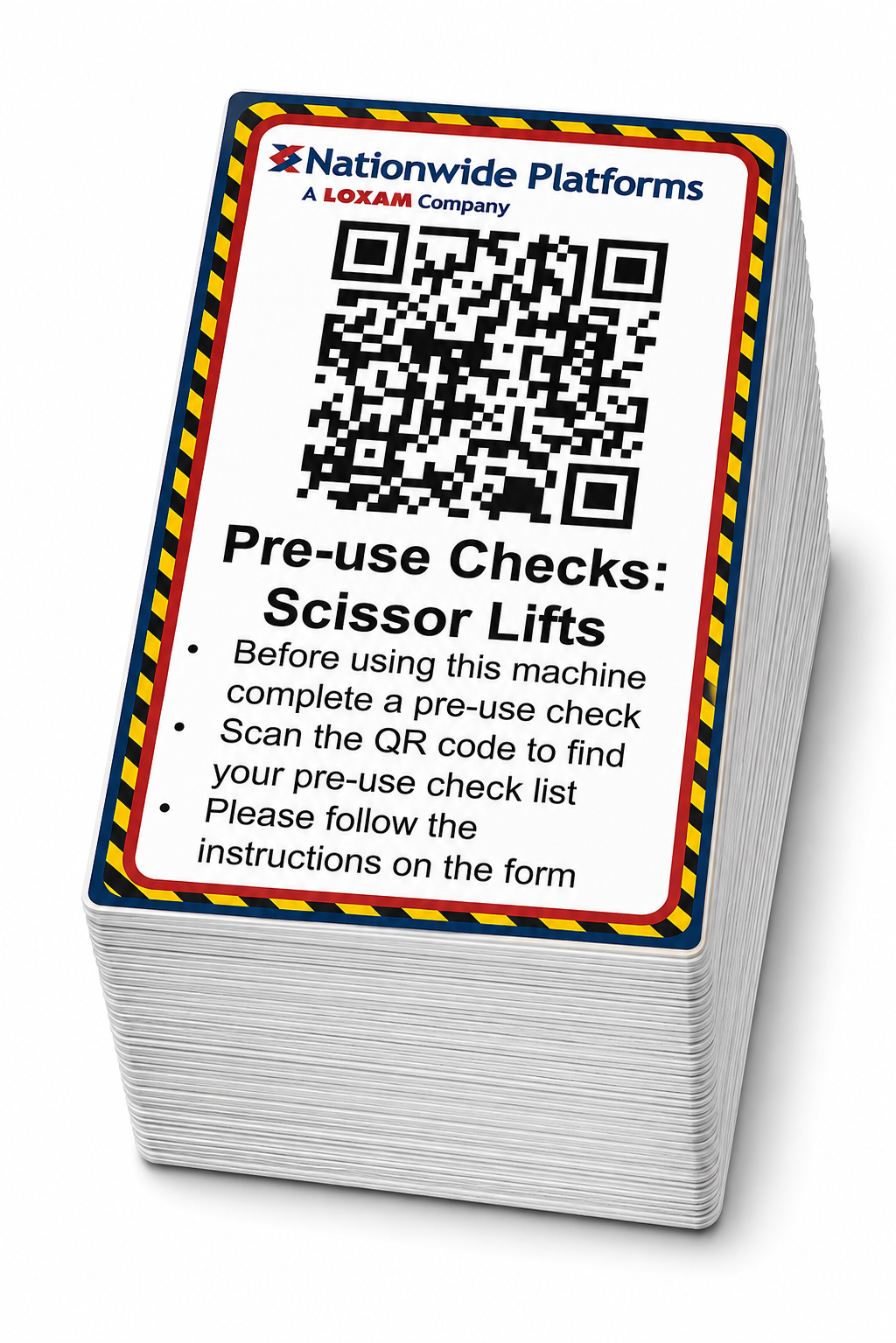 Nationwide Platforms Pre-use Checks: Scissor Lifts Decal