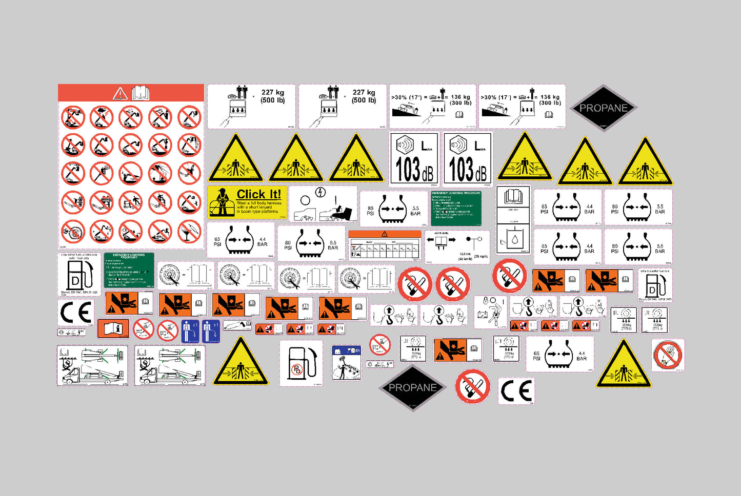 Skyjack SJ46AJ Safety Decal Kit
