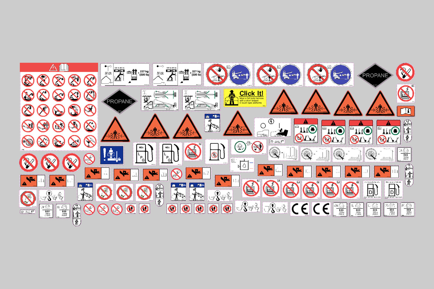 Skyjack SJ63AJ Safety Decal, Sticker Kit