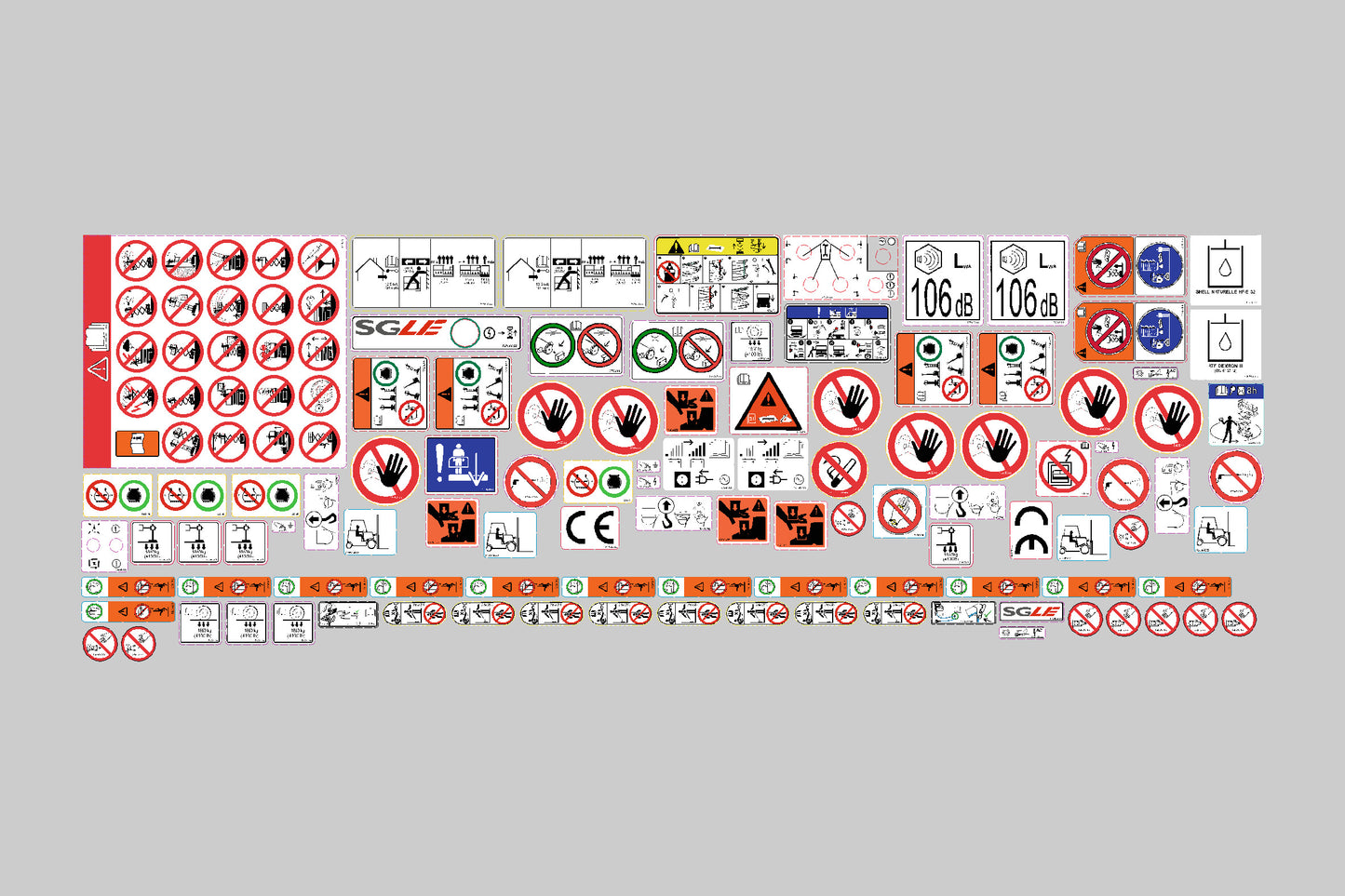 Skyjack SJ6832RTE Safety Decal Kit