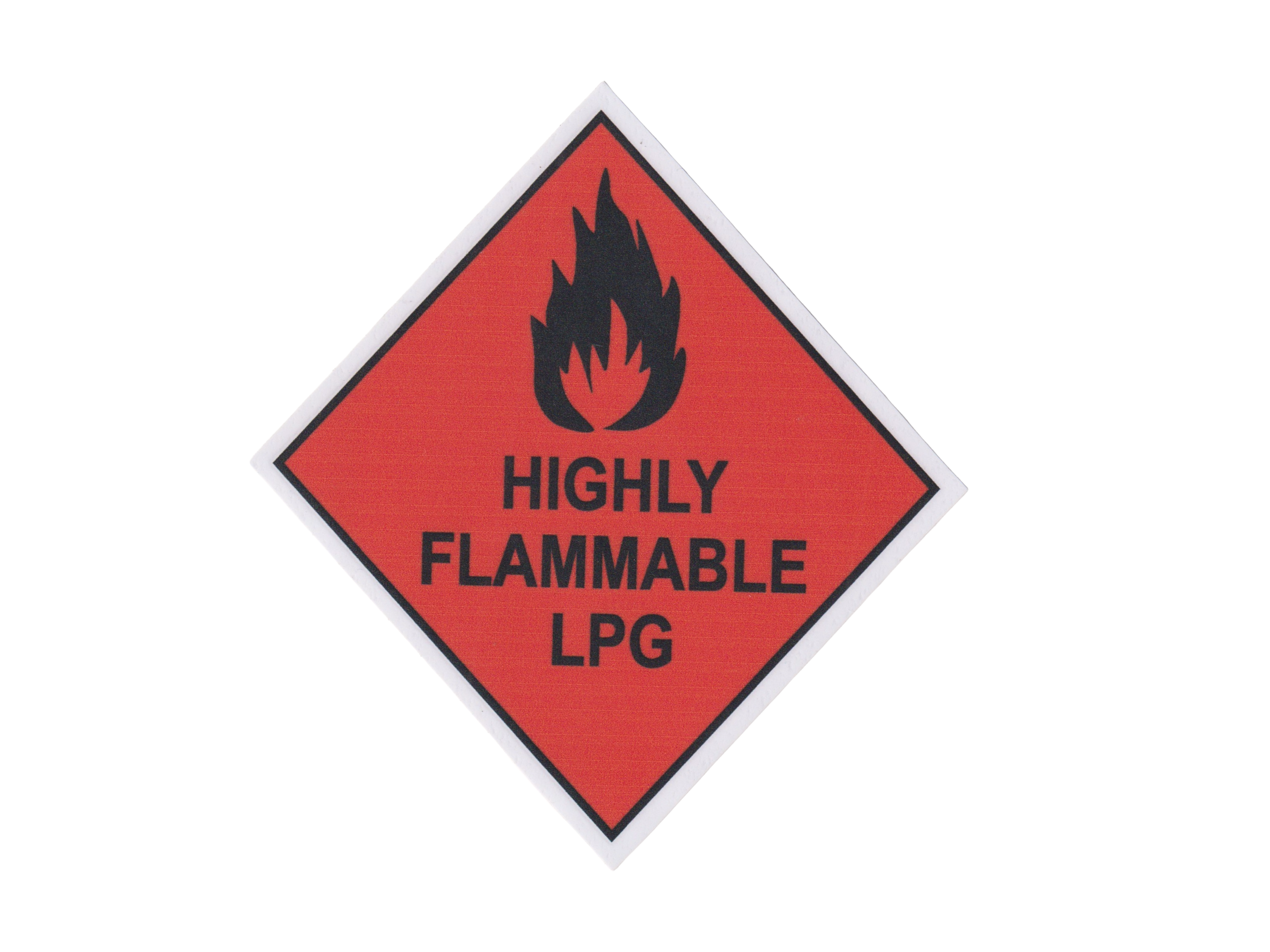 palfinger single decal, highly flammable LPG