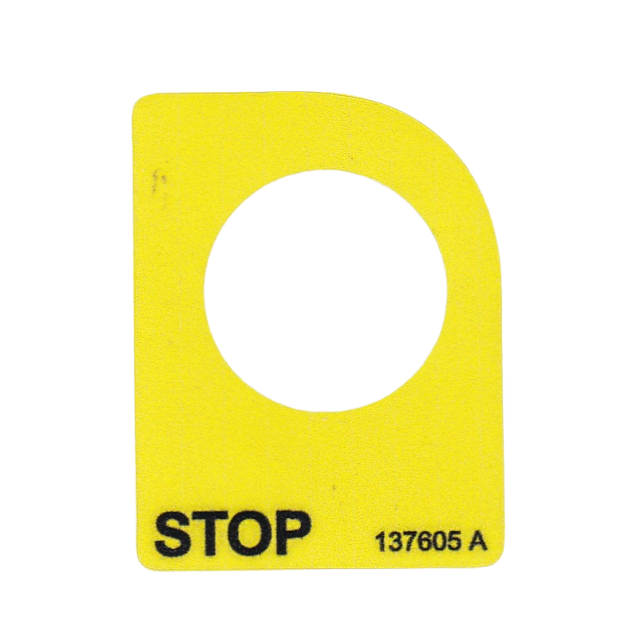 Decal Single Decal platform e-stop 137605GT