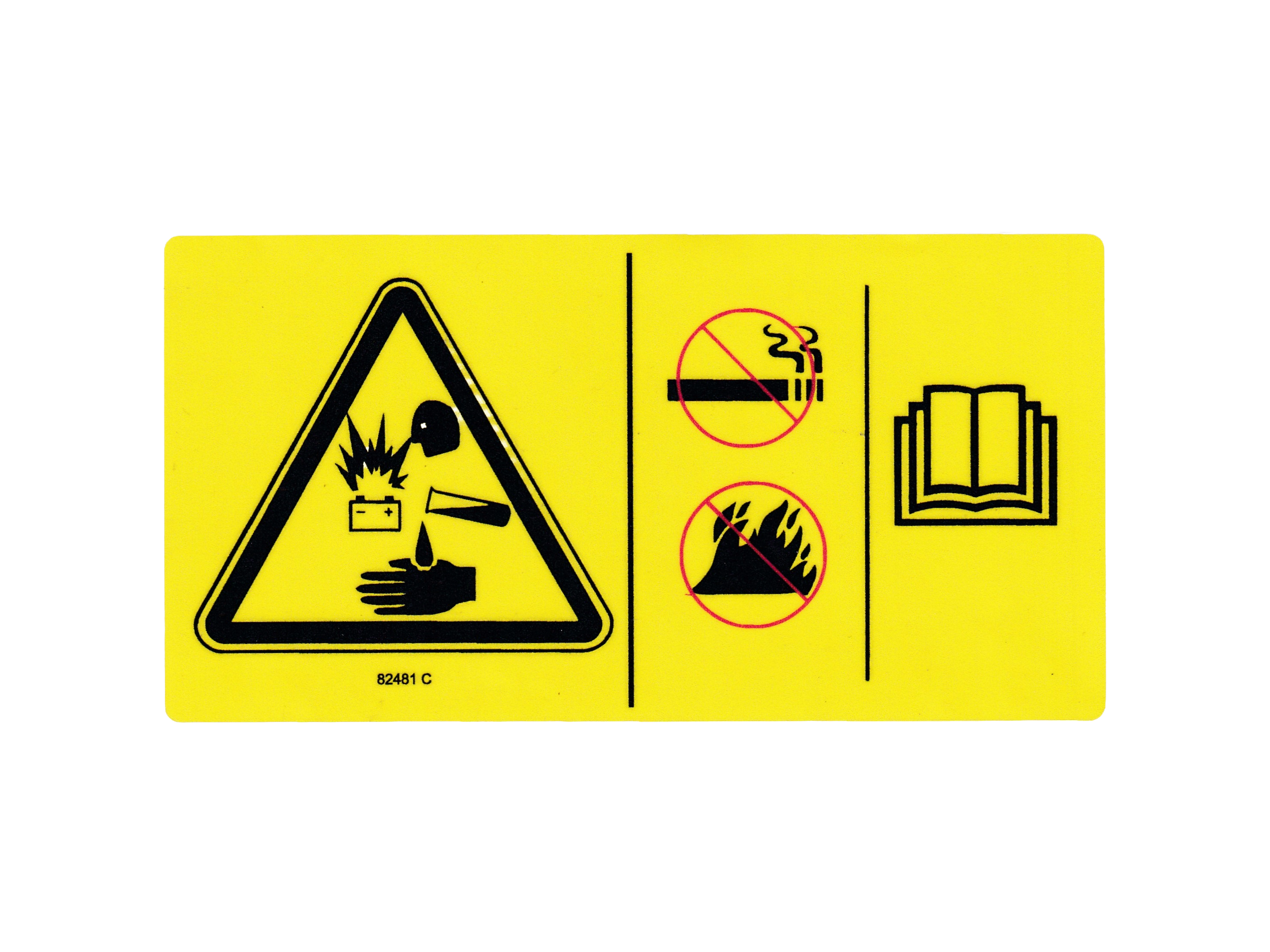 Genie Single Decal, Battery Safety, 82481GT