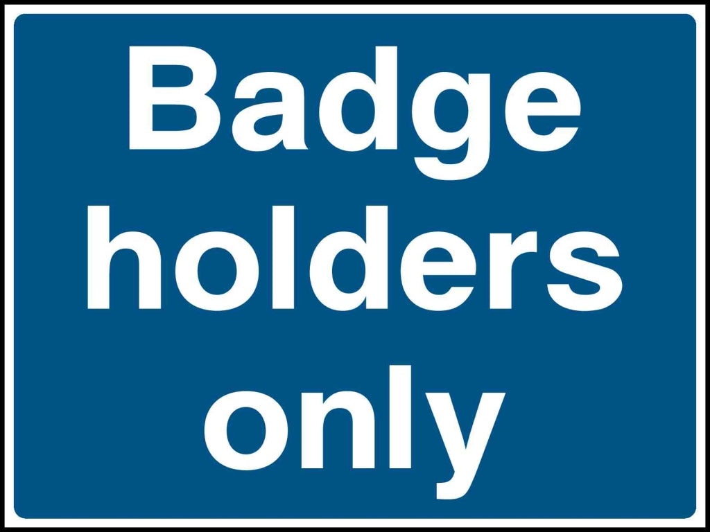 Badge holders only - Safety Decals Ltd