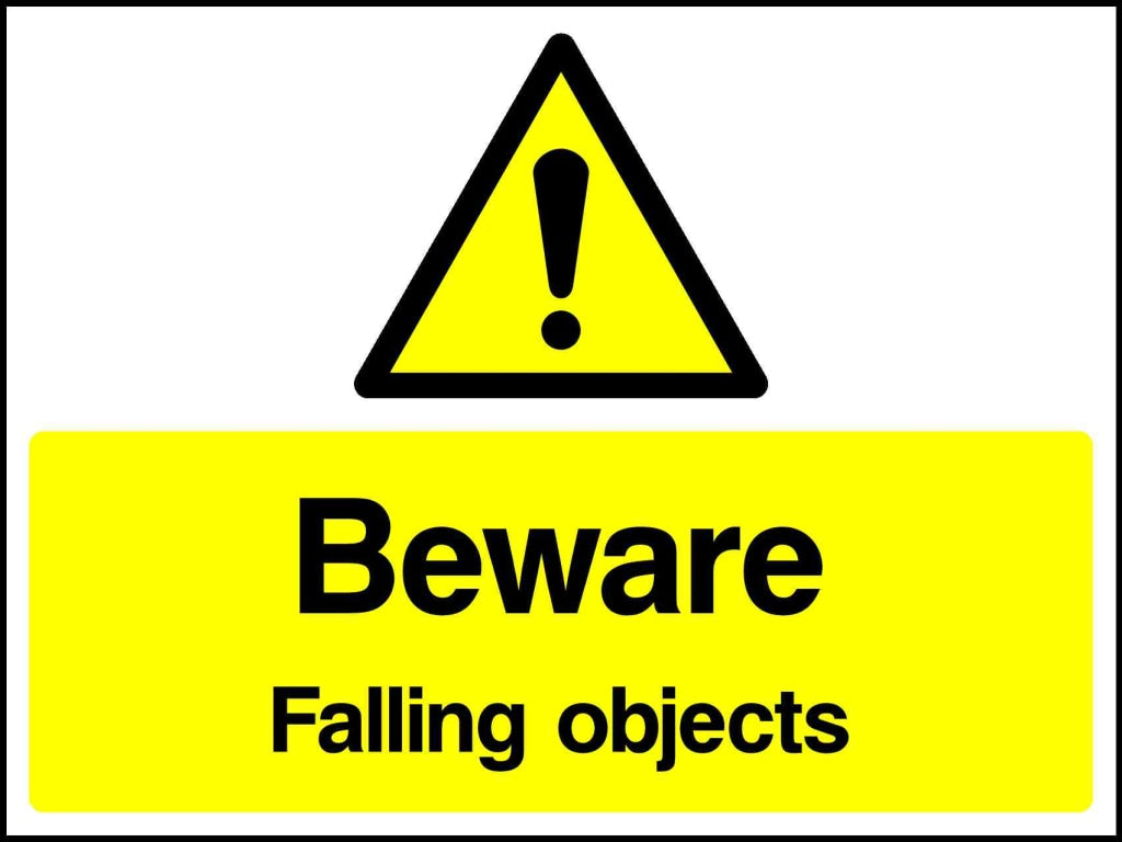 beware falling objects - Safety Decals Ltd