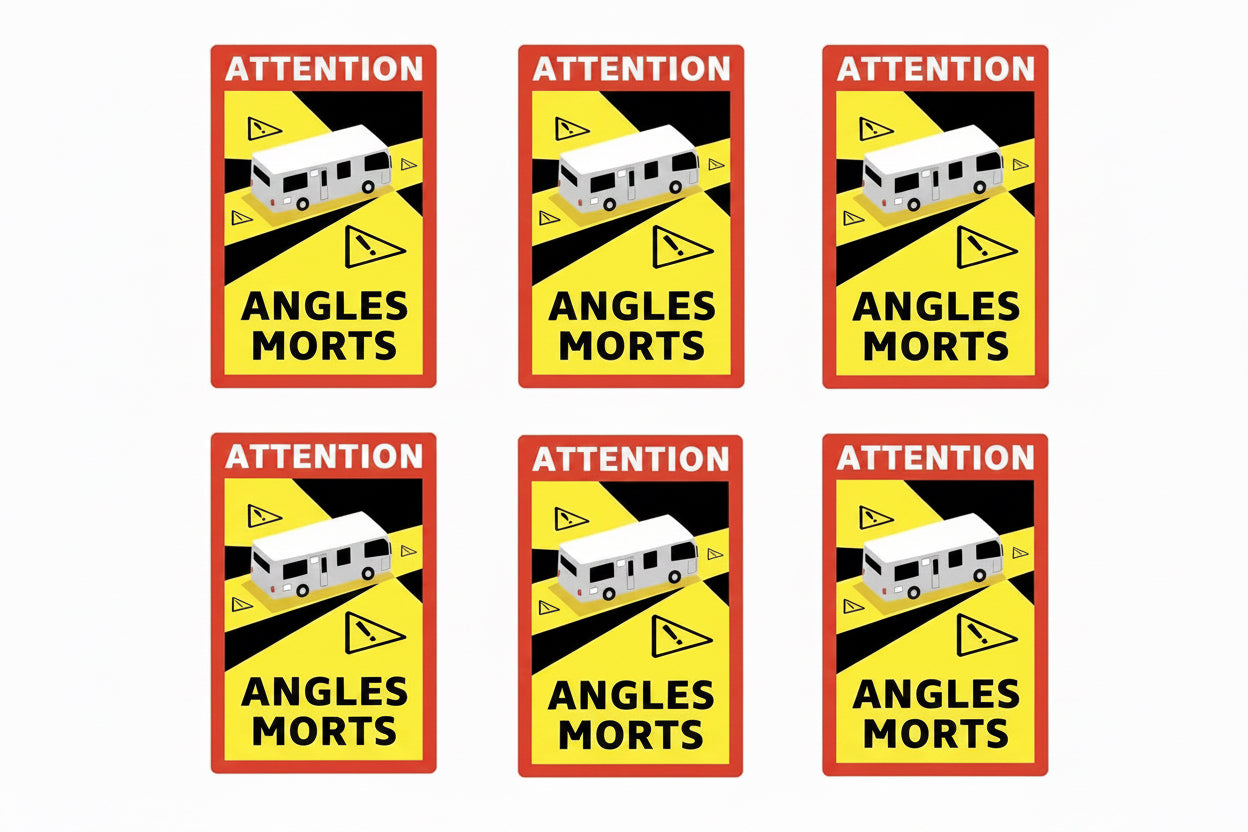 Blind Spot Angles Morts Decal | Sticker For Motor Home Sticker - Safety Decals Ltd