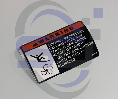 Boat safety decal_“Warning turning propeller” - Safety Decals Ltd