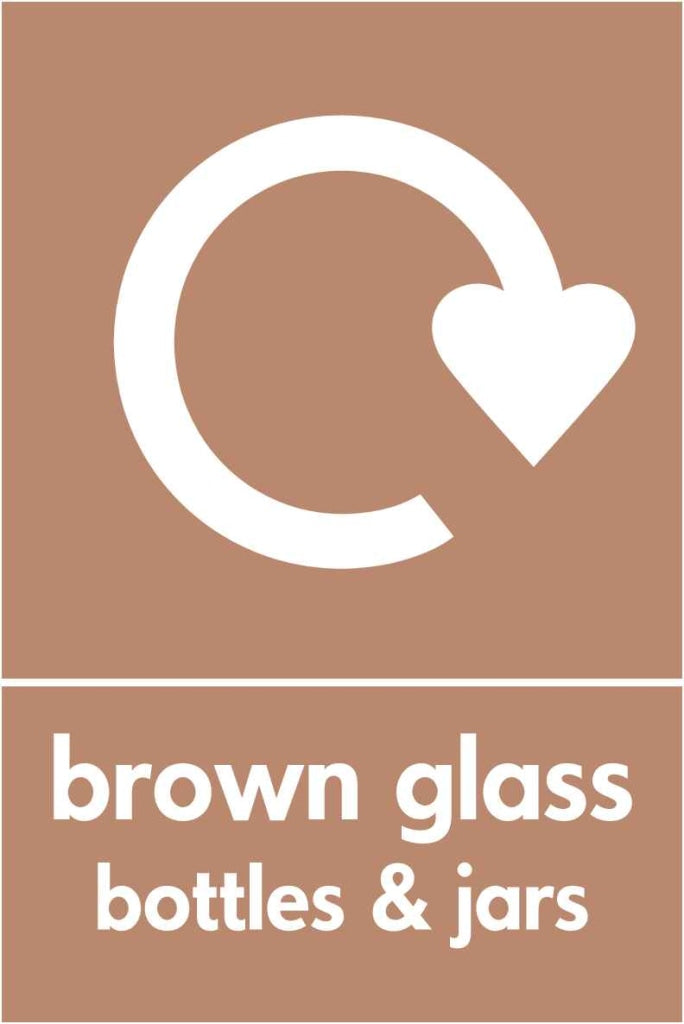 brown glass bottles & jars - Safety Decals Ltd