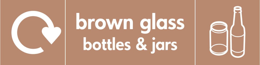 brown glass bottles & jars - Safety Decals Ltd