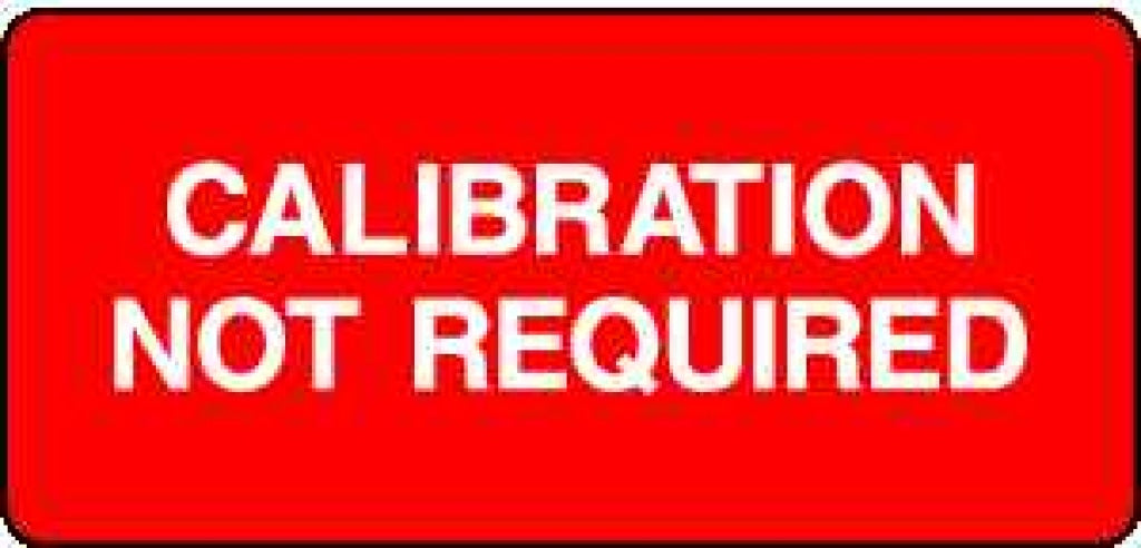 CALIBRATION NOT REQUIRED - Safety Decals Ltd