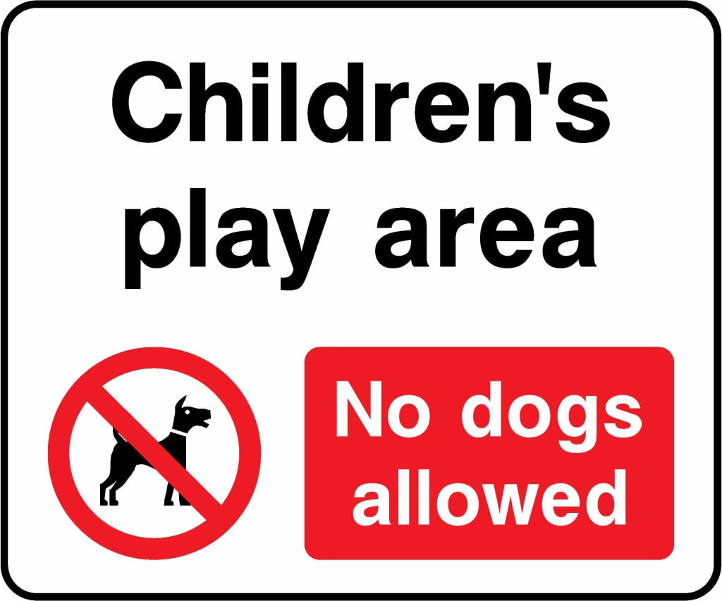Children's play area No dogs allowed - Safety Decals Ltd