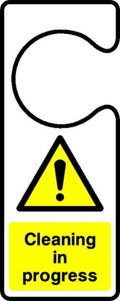 Cleaning in progress - Safety Decals Ltd