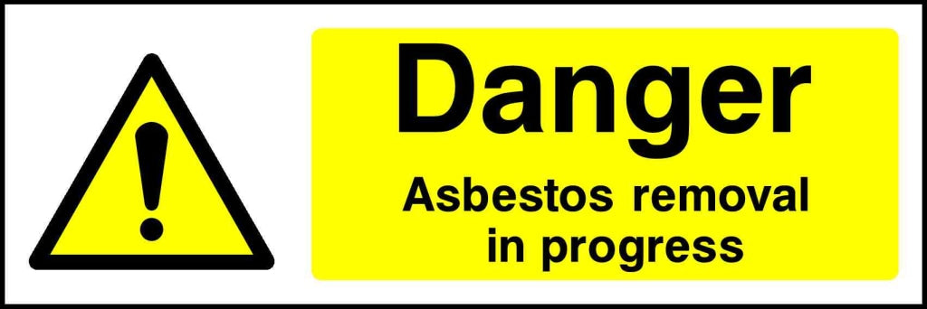 Danger asbestos removal in progress - Safety Decals Ltd