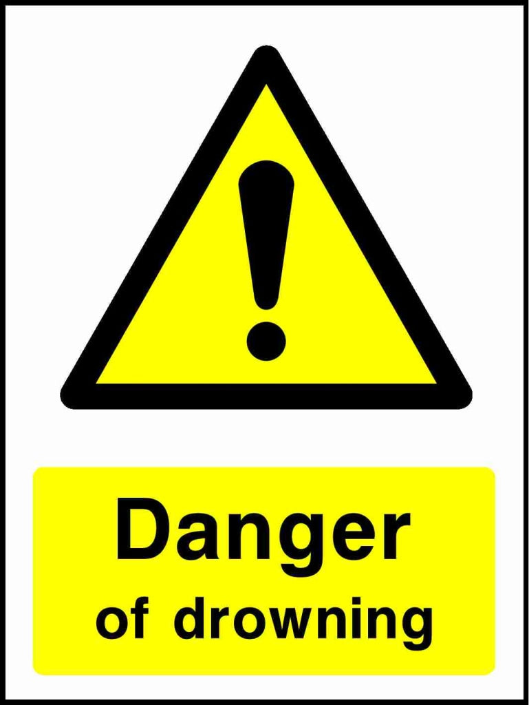Danger of drowning - Safety Decals Ltd