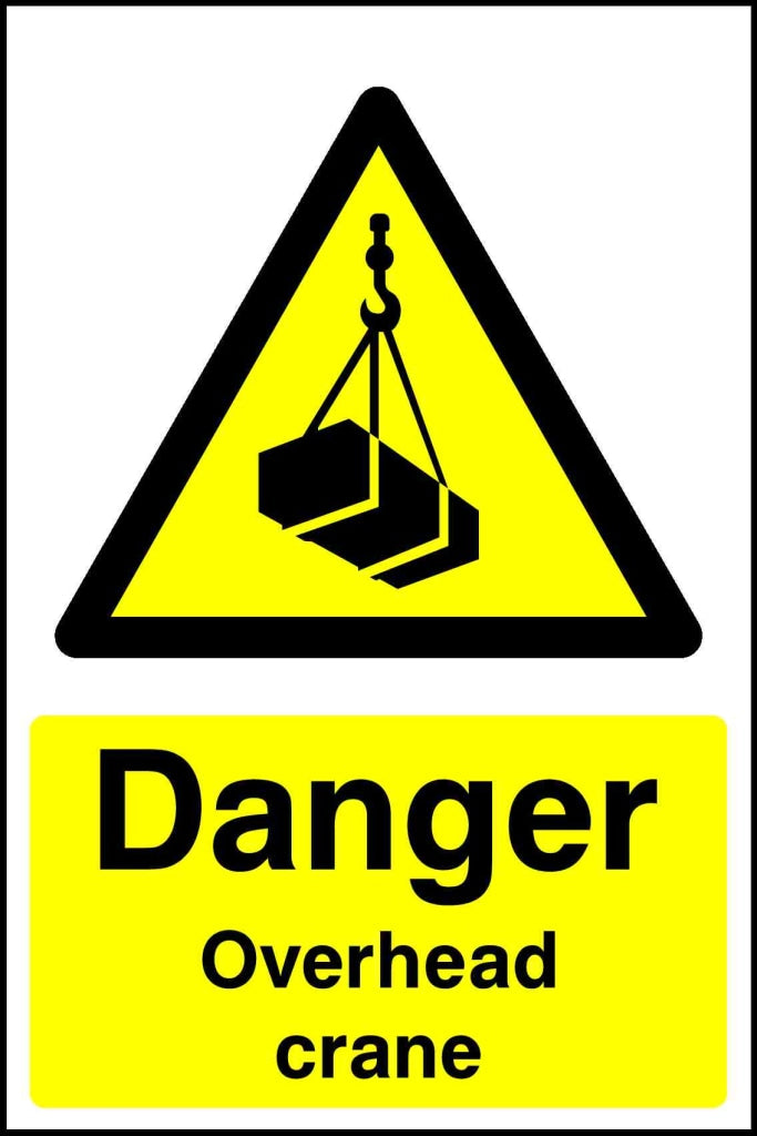 danger overhead crane - Safety Decals Ltd
