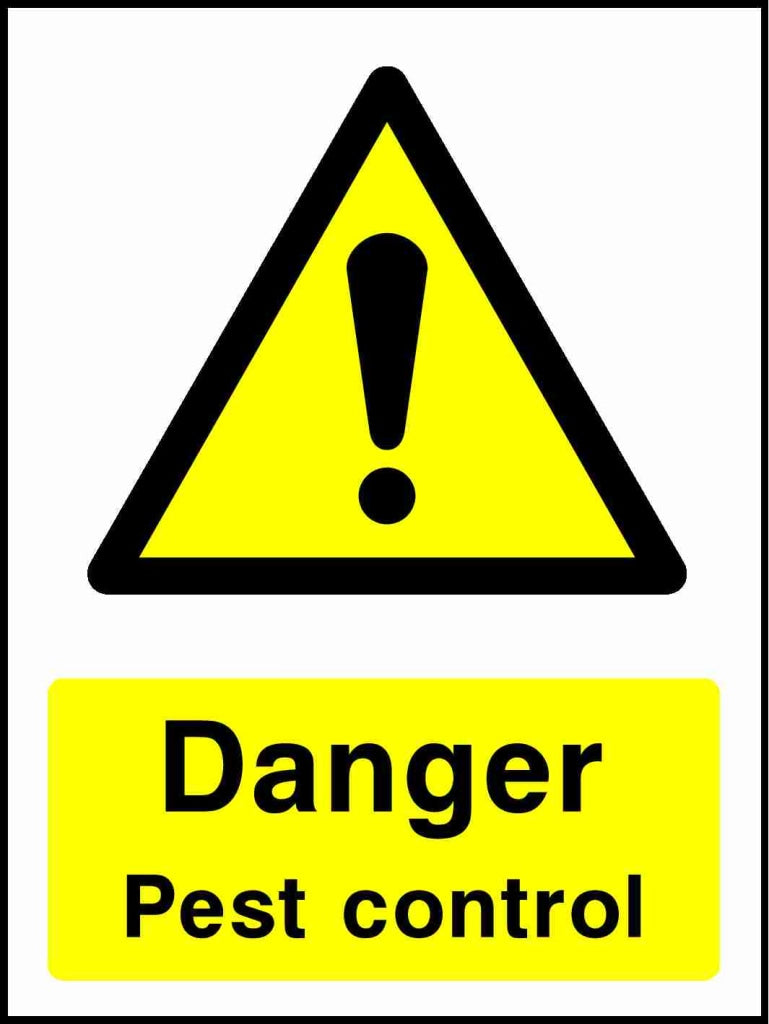 Danger Pest control - Safety Decals Ltd