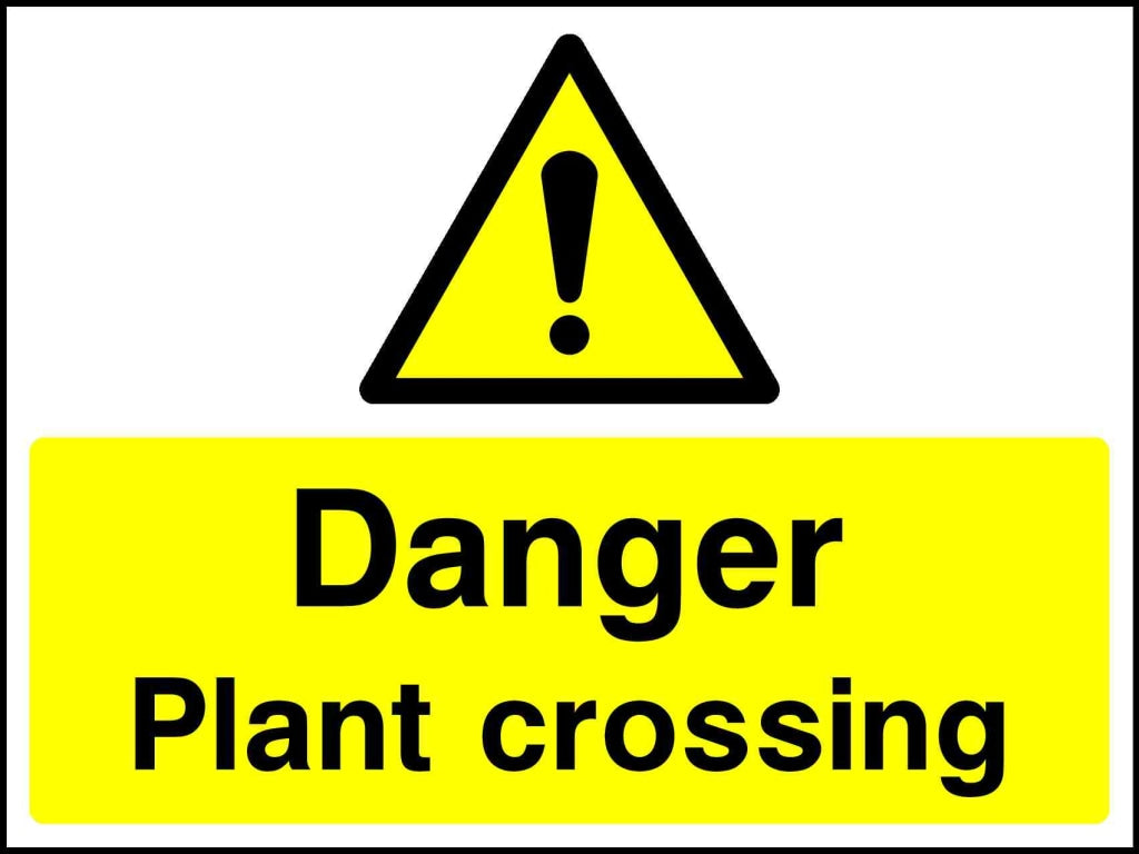 danger plant crossing - Safety Decals Ltd