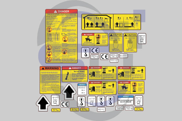 Dingli JCPT0807, Safety Decal kit - Safety Decals Ltd