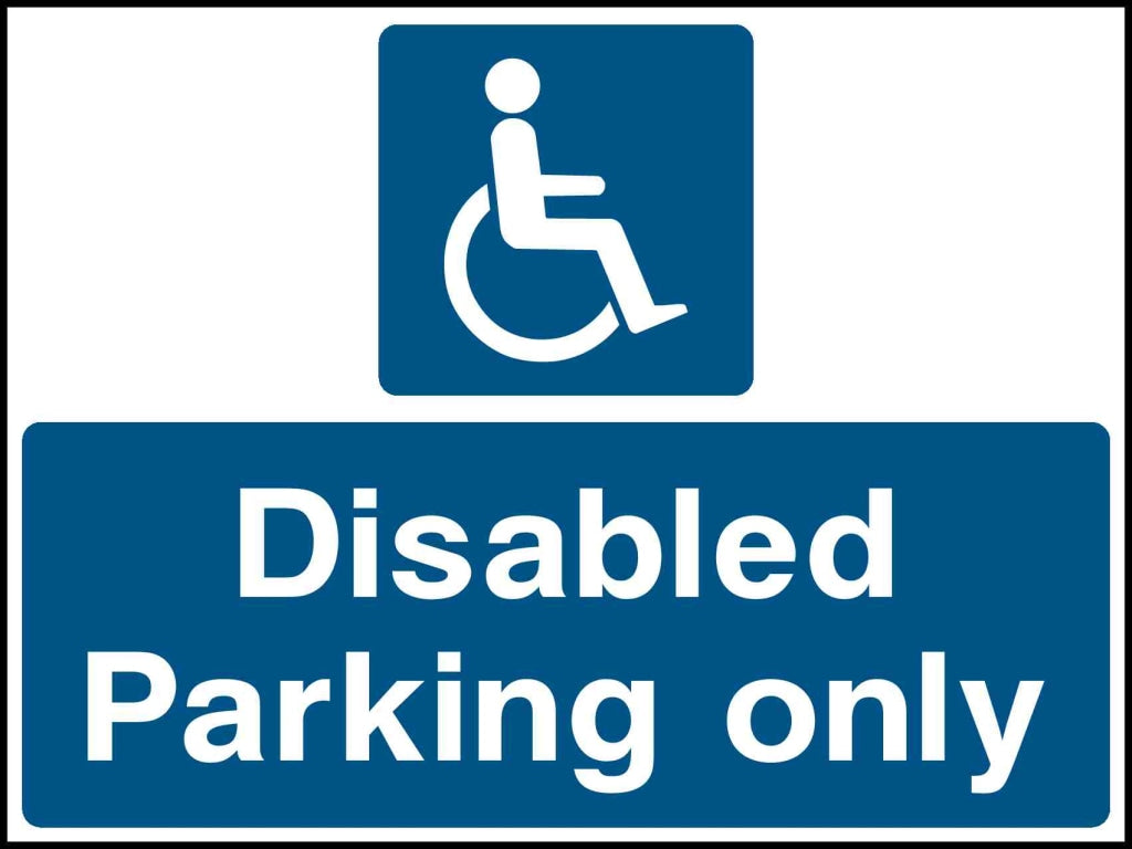 Disabled Parking only - Safety Decals Ltd