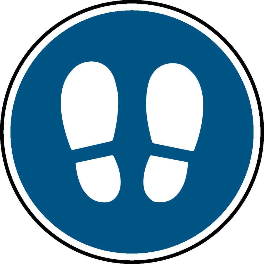 Stand Here Foor Sticker - Safety Decals Ltd