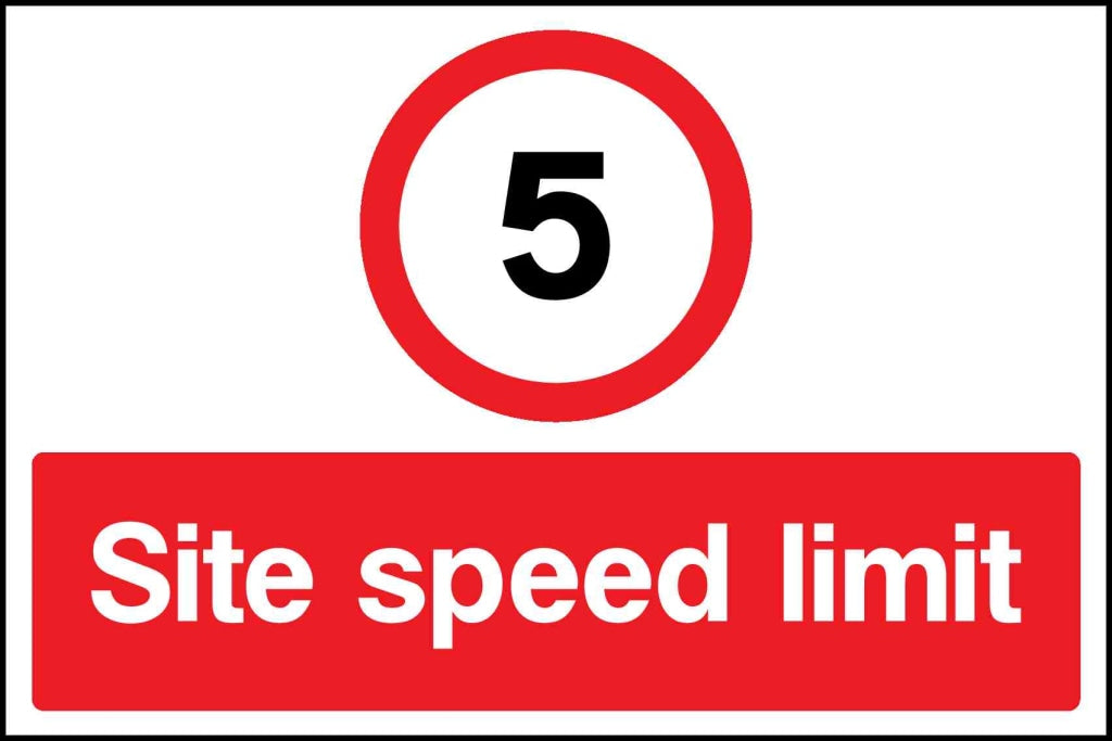 Do not exceed 5 mph speed limit - Safety Decals Ltd