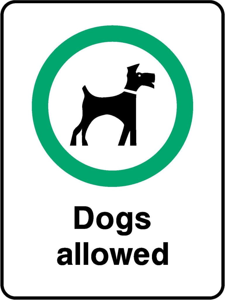 dogs allowed - Safety Decals Ltd