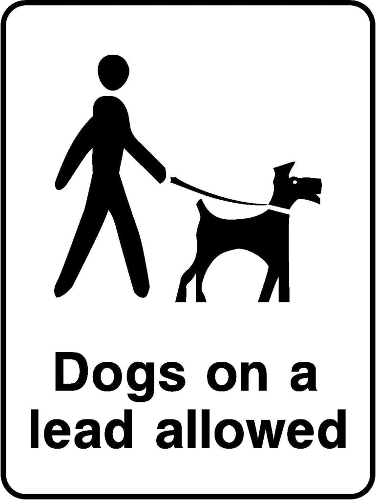 dogs on a lead allowed - Safety Decals Ltd