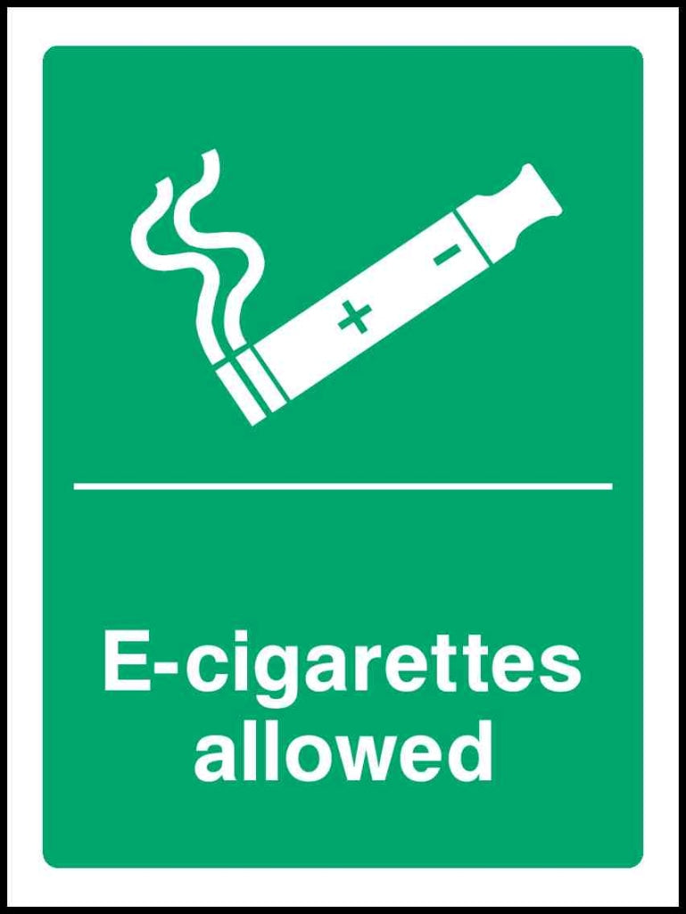 e cigarettes allowed - Safety Decals Ltd