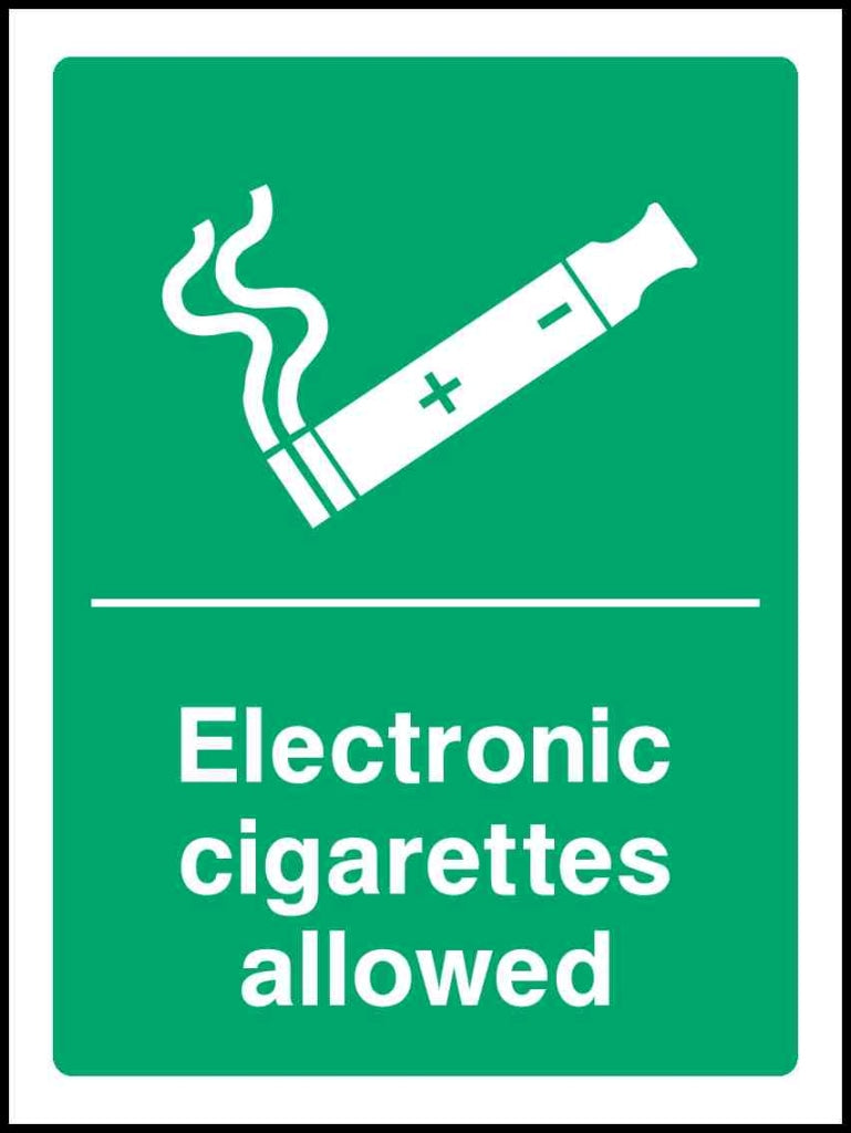 e cigarettes allowed - Safety Decals Ltd