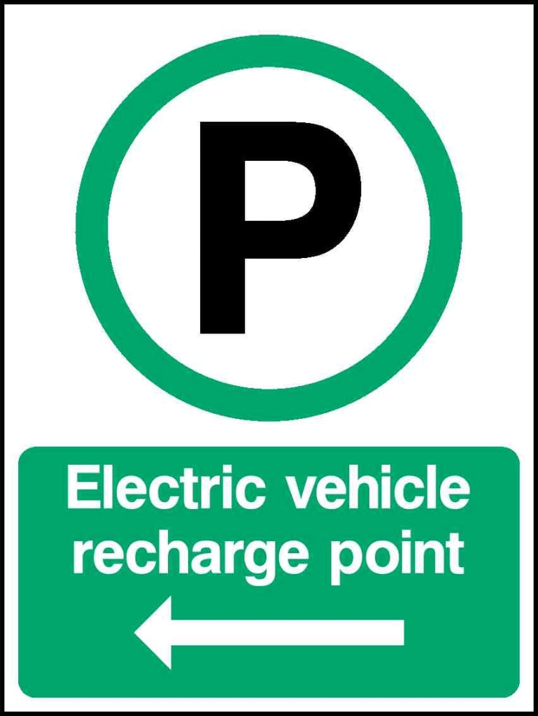Electric vehicle recharge point - Safety Decals Ltd