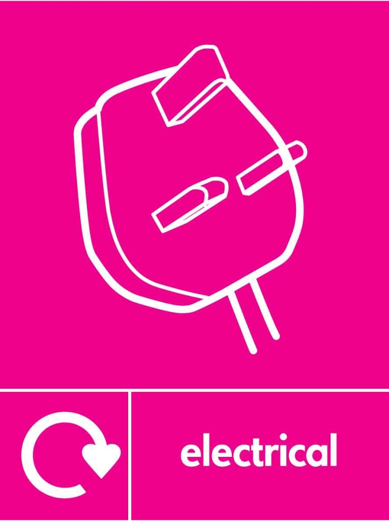 Electrical Recycling sign - Safety Decals Ltd