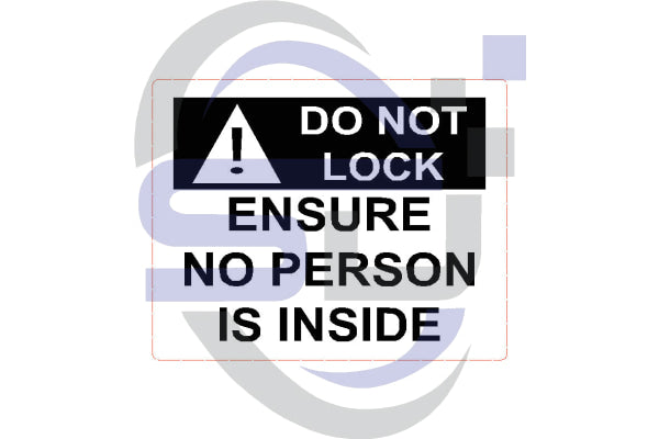 Ensure no person is inside decal - Safety Decals Ltd