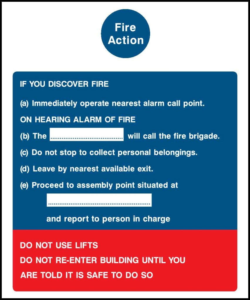 Fire Action - Safety Decals Ltd