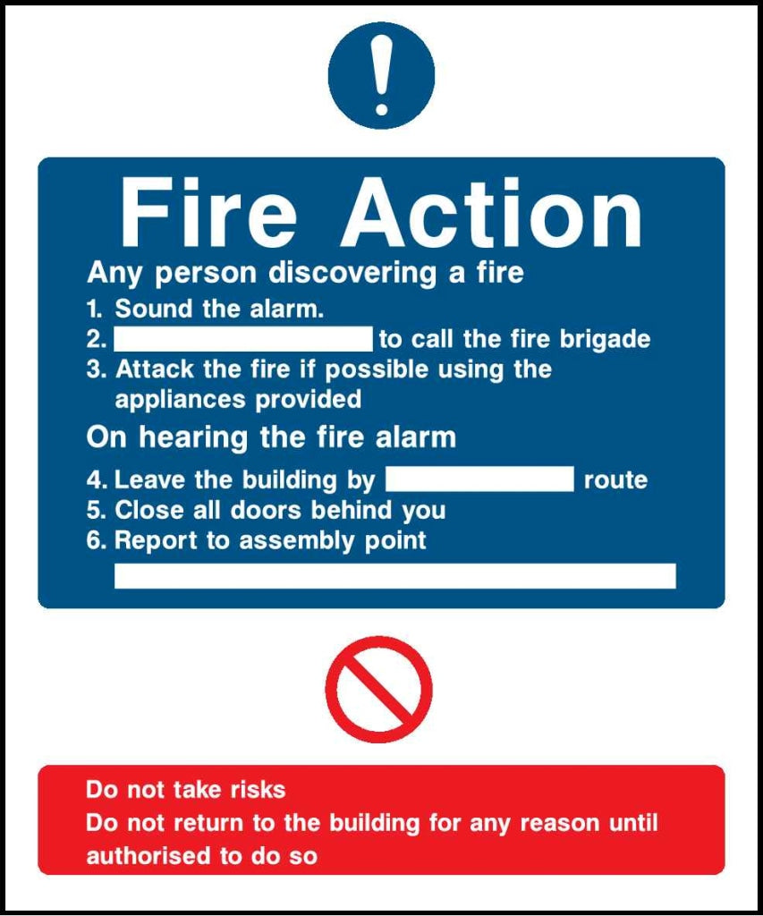 Fire Action - Safety Decals Ltd