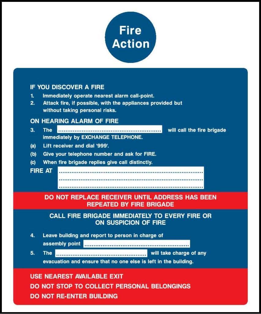 Fire Action - Safety Decals Ltd