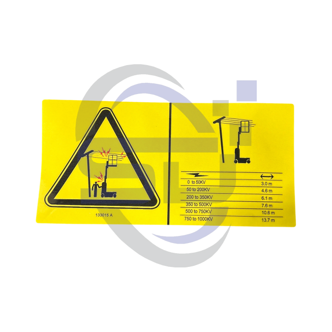Genie Electrocution Hazard Single Decal 133015GT Single Decals