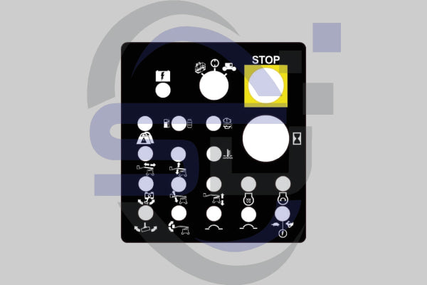 Genie Ground Control Panel Decal, Sticker P/N 72442 - Safety Decals Ltd