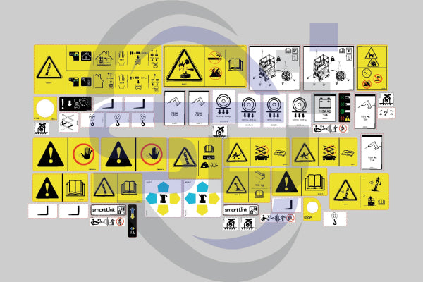 Genie GS1930 / GS1932 E-Drive Safety Decal Kit - Safety Decals Ltd