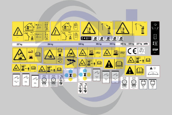 Genie GS1930 Safety Decal, Gen 5, Decal Kit - Safety Decals Ltd