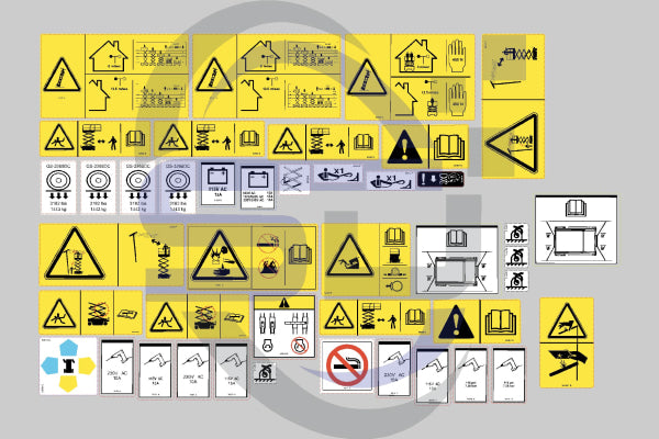 Genie GS3268DC Safety Decal Kit 97362GT - Safety Decals Ltd