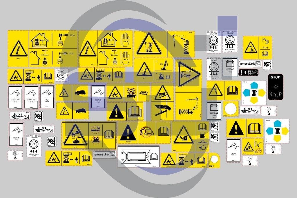 Genie GS4047 Smartlink Safety Decal Kit. 2012 onwards. - Safety Decals Ltd