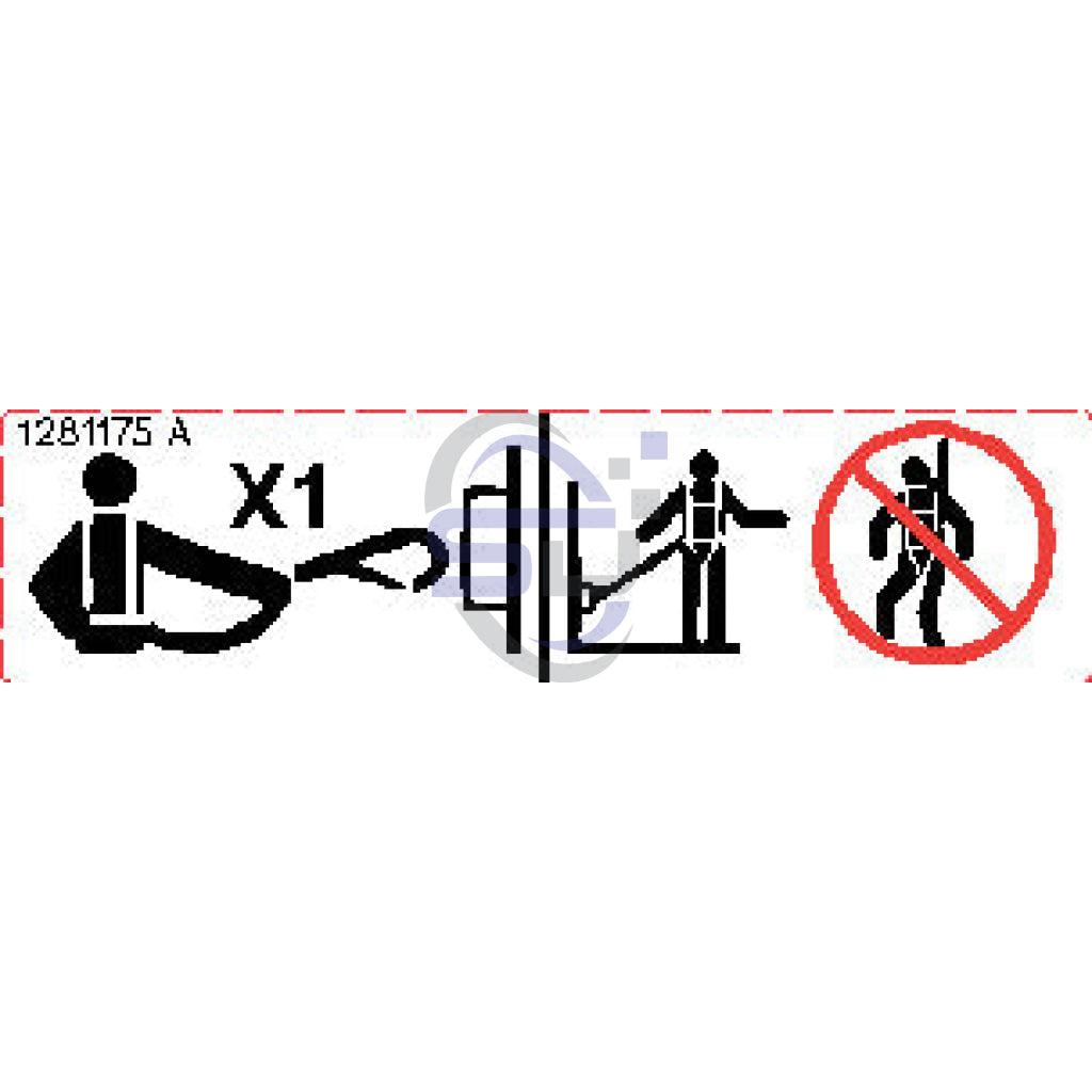 Genie Lanyard decal, P/N 1281175GT - Safety Decals Ltd