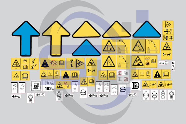 Genie S45XC Safety Decal, Decal Kit, 2001 Onwards - Safety Decals Ltd
