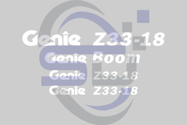Genie Z33/18 Cosmetic Decal Kit - Safety Decals Ltd