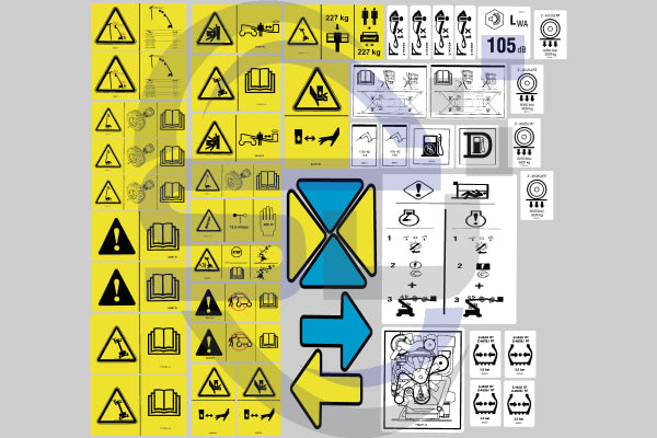 Genie Z45/25J IC Safety Decal, Decal Kit 2003 - 2007 - Safety Decals Ltd